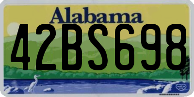 AL license plate 42BS698