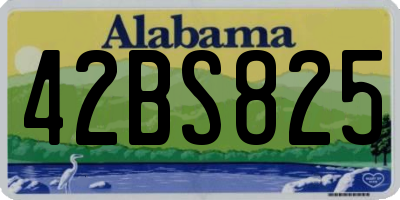 AL license plate 42BS825