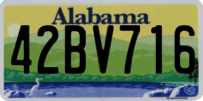 AL license plate 42BV716