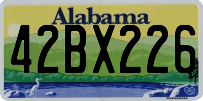 AL license plate 42BX226