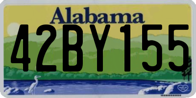AL license plate 42BY155