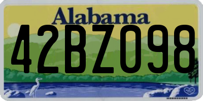 AL license plate 42BZ098