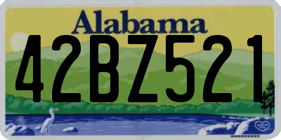 AL license plate 42BZ521