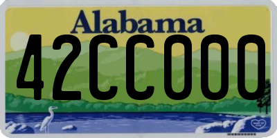 AL license plate 42CC000
