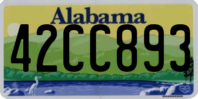 AL license plate 42CC893