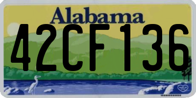 AL license plate 42CF136