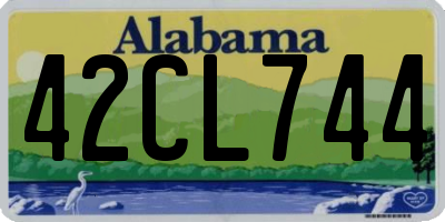 AL license plate 42CL744