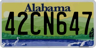 AL license plate 42CN647