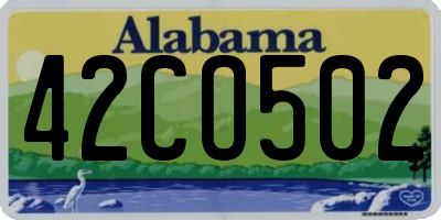 AL license plate 42CO502