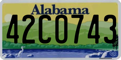 AL license plate 42CO743