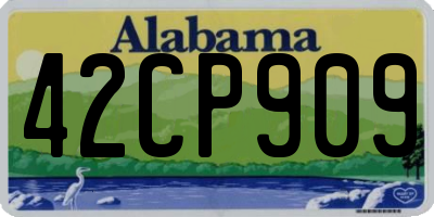 AL license plate 42CP909