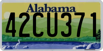 AL license plate 42CU371