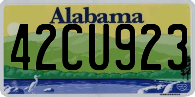 AL license plate 42CU923