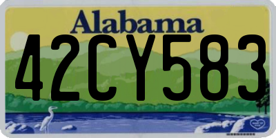 AL license plate 42CY583
