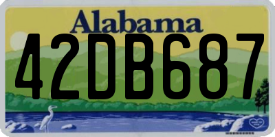 AL license plate 42DB687