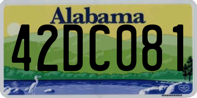 AL license plate 42DC081
