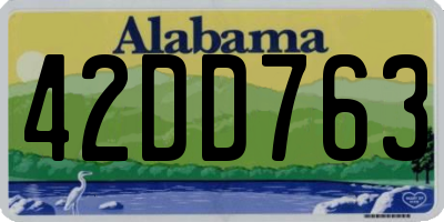 AL license plate 42DD763