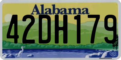 AL license plate 42DH179