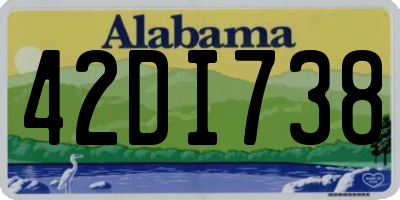 AL license plate 42DI738