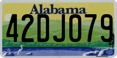 AL license plate 42DJ079