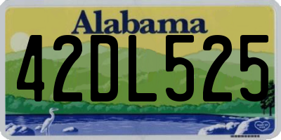 AL license plate 42DL525