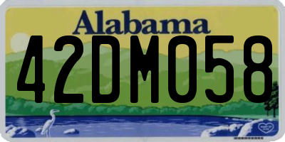 AL license plate 42DM058