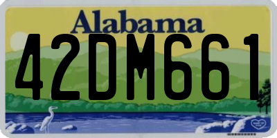 AL license plate 42DM661