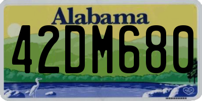 AL license plate 42DM680
