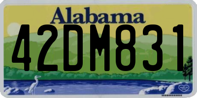 AL license plate 42DM831