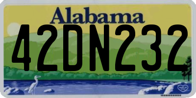 AL license plate 42DN232