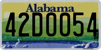 AL license plate 42DO054