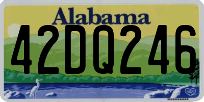 AL license plate 42DQ246
