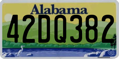 AL license plate 42DQ382