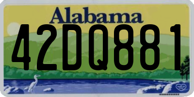 AL license plate 42DQ881