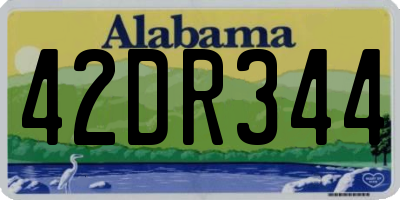 AL license plate 42DR344
