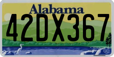 AL license plate 42DX367