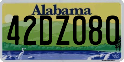 AL license plate 42DZ080