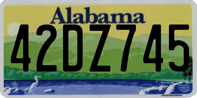 AL license plate 42DZ745