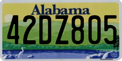 AL license plate 42DZ805