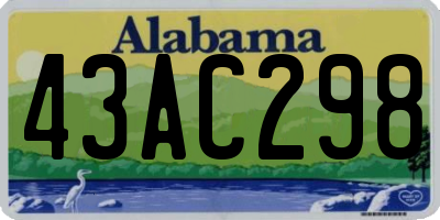 AL license plate 43AC298