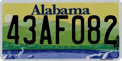AL license plate 43AF082