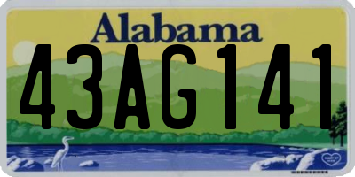AL license plate 43AG141