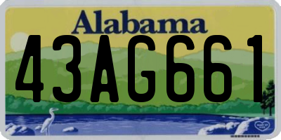 AL license plate 43AG661