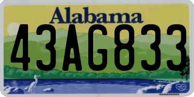 AL license plate 43AG833