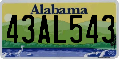 AL license plate 43AL543