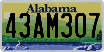 AL license plate 43AM307