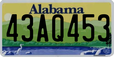 AL license plate 43AQ453