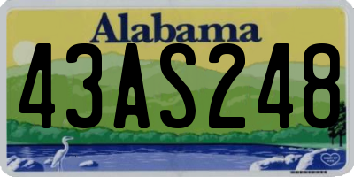 AL license plate 43AS248