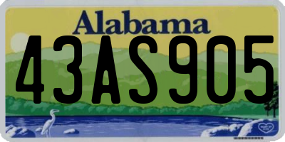 AL license plate 43AS905