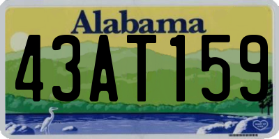 AL license plate 43AT159